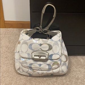 Coach blue sequin satchel